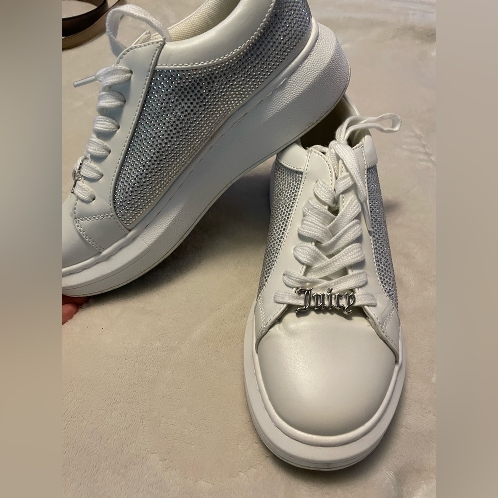 Rhinestone platform sneakers